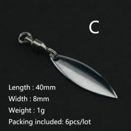 OUTKIT 6 Pcs/lot Lure DIY For Spinner Spoon Lures Frogs VIB Reflective Stainless Steel Sheet Noisy Spoons Fishing Accessories