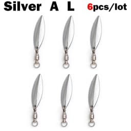 OUTKIT 6 Pcs/lot Lure DIY For Spinner Spoon Lures Frogs VIB Reflective Stainless Steel Sheet Noisy Spoons Fishing Accessories