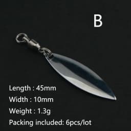OUTKIT 6 Pcs/lot Lure DIY For Spinner Spoon Lures Frogs VIB Reflective Stainless Steel Sheet Noisy Spoons Fishing Accessories