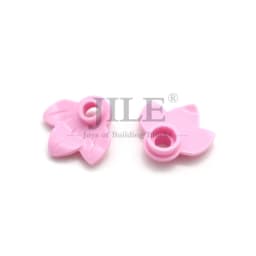 50pcs Moc Plant Plate Round 1x1 with 3 Leaves 32607 DIY Enlighten Building Blocks Bricks Compatible Assembles Parts Street View