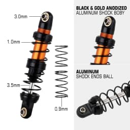 INJORA Metal Shock Absorber 70/80/90/100/110/120mm Oil Damper for 1/10 RC Crawler Car Axial SCX10 90046 AXI03007 TRX4 TRX6