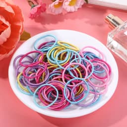 100pcs/lot 3CM Hair Accessories Girls Rubber bands Scrunchy Elastic Hair Bands kids baby Headband decorations ties Gum for hair