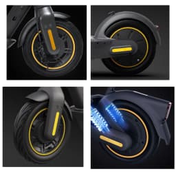 Front Rear Wheel Cover Eflective Sticker for Ninebot Max G30 G2 G65 Electric Scooter Warning Dustproof Reflective Sticker