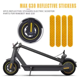 Front Rear Wheel Cover Eflective Sticker for Ninebot Max G30 G2 G65 Electric Scooter Warning Dustproof Reflective Sticker