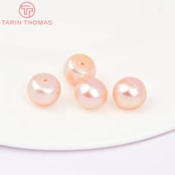 (3499)6PCS 3MM 4MM 5MM 6MM 7MM 8MM 9MM Natural Pearls with Half Hole Beads High Quality Jewelry Findings