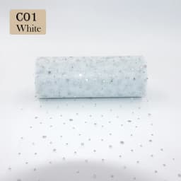 Glitter Sequin Tulle Roll 10 Yards 15cm Organza Laser Crafts Tutu Fabric Wedding Decoration White Tulle Birthday Party Supplies
