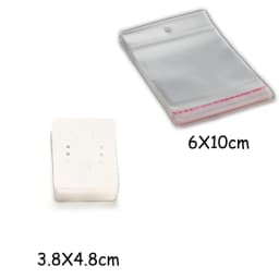 Earring Cards Necklace Display Cards with Bags 50pcs Earring Display Cards 50Pcs Self-Seal Bags Kraft Paper Tags for DIY Jewelry