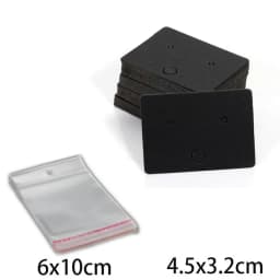 Earring Cards Necklace Display Cards with Bags 50pcs Earring Display Cards 50Pcs Self-Seal Bags Kraft Paper Tags for DIY Jewelry
