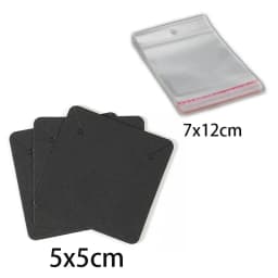 Earring Cards Necklace Display Cards with Bags 50pcs Earring Display Cards 50Pcs Self-Seal Bags Kraft Paper Tags for DIY Jewelry