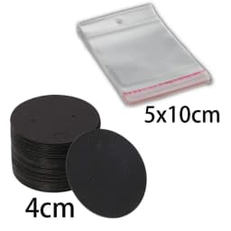 Earring Cards Necklace Display Cards with Bags 50pcs Earring Display Cards 50Pcs Self-Seal Bags Kraft Paper Tags for DIY Jewelry