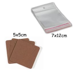 Earring Cards Necklace Display Cards with Bags 50pcs Earring Display Cards 50Pcs Self-Seal Bags Kraft Paper Tags for DIY Jewelry
