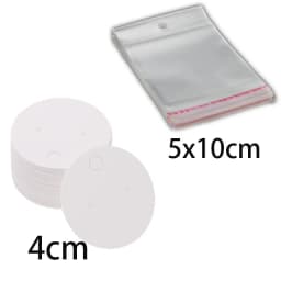 Earring Cards Necklace Display Cards with Bags 50pcs Earring Display Cards 50Pcs Self-Seal Bags Kraft Paper Tags for DIY Jewelry