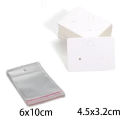 Earring Cards Necklace Display Cards with Bags 50pcs Earring Display Cards 50Pcs Self-Seal Bags Kraft Paper Tags for DIY Jewelry