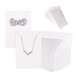 Earring Cards Necklace Display Cards with Bags 50pcs Earring Display Cards 50Pcs Self-Seal Bags Kraft Paper Tags for DIY Jewelry