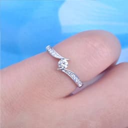 Huitan Minimalist Engagement Wedding Rings for Women Round Cubic Zirconia Simple Elegant Female Accessories 2022 Fashion Jewelry