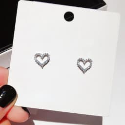 Korean Earrings S925 Silver Color Heart Bling Zircon Stone Stud Earrings for Women Fashion Jewelry 2025 Trend