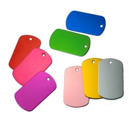 20Pcs Pet Id Dog Tag Aluminum Military Army ID Tag Name Blank Dog Tags Pendant Customized Logo Laser Personalized Engraving Text