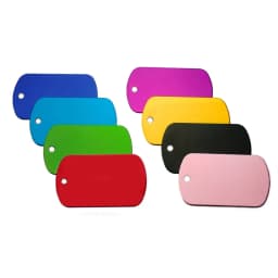20Pcs Pet Id Dog Tag Aluminum Military Army ID Tag Name Blank Dog Tags Pendant Customized Logo Laser Personalized Engraving Text