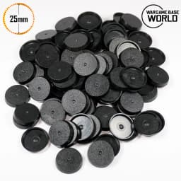 25mm Round Plastic Bases for Gaming Miniatures and Table Games