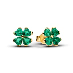 New 925 Sterling Silver Four Leaf Clover Flower Bee Ear Stud Ring Pendant Bead fit DIY Women's Bracelets Necklaces Jewelry Gifts