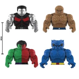 Movable Model Bricks Beast Lizard Rhino Assemble Colossus Assembly Action Figures Puzzle Toy Building Blocks Ornament Model Doll