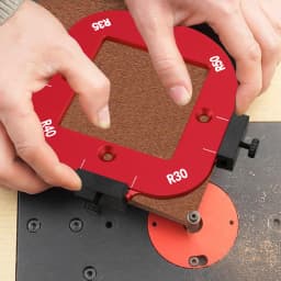 2Pcs Aluminum Alloy Radius Jig Templates - Woodworking Router Corner Radius Set - Quick-Switch Arc Cutting Guide