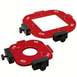 2Pcs Aluminum Alloy Radius Jig Templates - Woodworking Router Corner Radius Set - Quick-Switch Arc Cutting Guide
