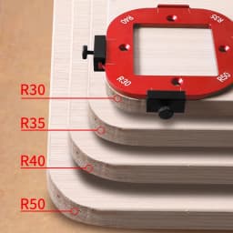 2Pcs Aluminum Alloy Radius Jig Templates - Woodworking Router Corner Radius Set - Quick-Switch Arc Cutting Guide