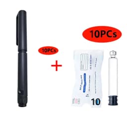 10PCS Pen Injector Disposable Sterile Injection Pens Rotary Window Adjustment Insulin/Peptide Pen Injector Kit