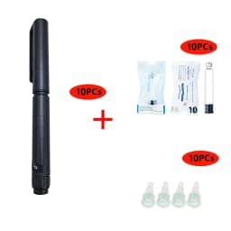 10PCS Pen Injector Disposable Sterile Injection Pens Rotary Window Adjustment Insulin/Peptide Pen Injector Kit