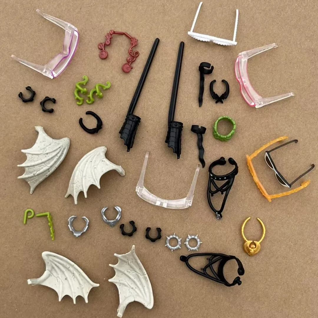Monster Doll Necklace Earrings Wings Handband Original Doll Accessory Personality DIY Doll Decors Colorful Parts
