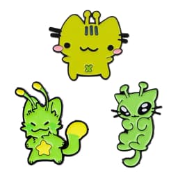 2-6pcs/Set Cartoon Anime Characters Enamel Pin Funny Alien Cute Raccoon Woman Brooches Badges Metal Collar Pins Jewelry Fan Gift