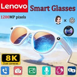 Lenovo New 8K 1200MP AI Smart Glasses HD Color Changing Chat GPT Translate Camera Bluetooth Call Voice Assistant Music Control