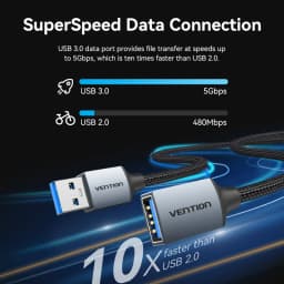 Vention USB Cable USB 3.0 Extension Cable Male to Female 3.0 2.0 USB Extender Cable for PS4 Xbox Smart TV PC USB Extension Cable
