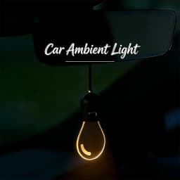SEAMETAL Car Rearview Mirror Ornament Hanging Decor Retro Small Car Light LED Bulb Atmosphere Lamp for Car Interior Decoration