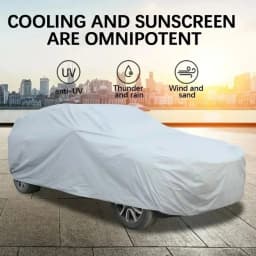 1pc Car Sunshade Cover PEVA Single-layer Car Dust Cover Waterproof Sunscreen Foldable Car Clothes Universal Automotive Products