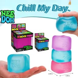 Needoh Nice Cube Sensory Stress Reliever Fidget Tool for Anxiety & Focus Desk Sensory Cube for Adults & Kids Solving Venting