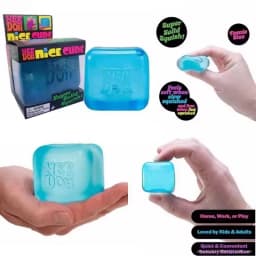 Needoh Nice Cube Sensory Stress Reliever Fidget Tool for Anxiety & Focus Desk Sensory Cube for Adults & Kids Solving Venting