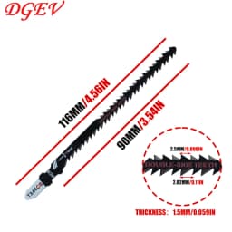 Double-Sided Jigsaw Blades 4/8-Pack T344Cb for Efficient Curved Cutting, Wood & Plastic Saber Saw Blades Set for Diyers & Carpen