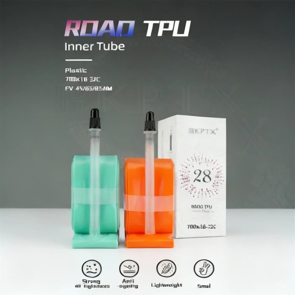 BKPTX 1Pcs/2Pcs 28g Orange Bike TPU Inner Tube 700X18 25 28 32 Road Bicycle TPU Material Tire 65mm Length French Valve