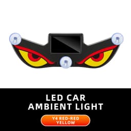 Solar Powered Cool DEMON EYE Led Ambient Light Car Neon Light Wireless Suction Cup USB Rechargeable Atmosphere Breathing Lamp