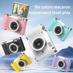 Lenovo 8X Digital Zoom Student Digital Camera 48MP Portable Digital Photography Camera 180° Flip Screen Selfie Camera Gifts