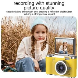 Lenovo 8X Digital Zoom Student Digital Camera 48MP Portable Digital Photography Camera 180° Flip Screen Selfie Camera Gifts
