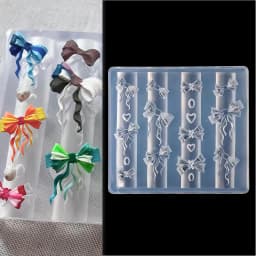 Cute Wings Nail Art Silicone Mold 3D Angel Wings Design Molds Reusable Clear Manicure Template DIY Charms Gel Wings Wedding