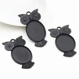 10pcs 18x25mm Inner Size 5 Colors Plating Classic Style Cameo Cabochon Base Setting Charms Pendant necklace findings