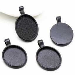 10pcs 18x25mm Inner Size 5 Colors Plating Classic Style Cameo Cabochon Base Setting Charms Pendant necklace findings