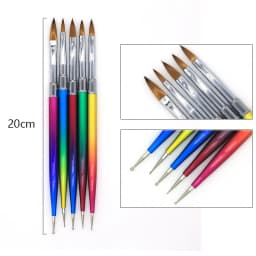 Nail Brush For Manicure Gel Brush For Nail Art 15Pcs/Set Nail Brush Acrylic Liquid Powder Carving Gel Brush