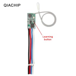 QIACHIP 433 MHz Wireless Remote Control Switch Receiver Module 3.6V 12V 24V and 433 MHz Transmitter Remote Control For Light LED