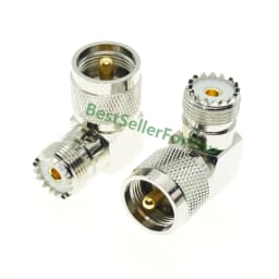UHF SO239 PL259 TO UHF BNC N SMA SO239 PL259 male female flange mount angle RF Coaxial Coax Connector Adapter Brass Converter