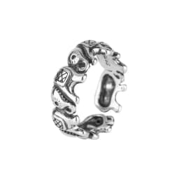 New Minimalist Retro Thai Silver Animal 925 Sterling Silver Jewelry Personality Elephant Group Exquisite Opening Rings R202